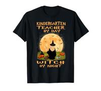 Kindergarten Teacher By Day Witch By Night Halloween Costume Maglietta