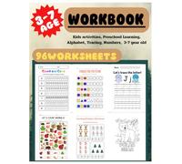 KINDERGARTEN WORKBOOK: (96worksheets), Kids activities, Preschool Learning, Alphabet, Tracing, Numbers, 3-7 year old
