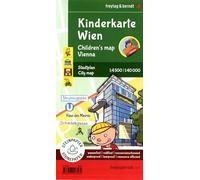 Kinderkarte Wien: 90 x 61 cm, mit Innenstadtplan und Stickerbogen, deutsch / englisch: KK WIE-24