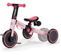 Kinderkraft 4TRIKE, Triciclo 3 in 1, pieghevole, sella regolabile, Rosa