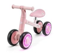 Kinderkraft CUTIE FLASH, bicicletta educativa per bambini, senza pedali, ruote con luci a LED, design moderno, costruzione sicura, per bambini a partire da 1 anno, Rosa