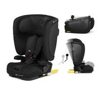 Kinderkraft FIX2GO Seggiolino per bambini i-Size, 76-150 cm, Isofix, Top Tether, saferide sensor, fino a ca. 12 anni, sistemi di sicurezza, rivestimenti di alta qualità, reclinabile, Nero