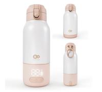 Kinderkraft GAJA Scaldabiberon Portatile e Thermos 2 in 1 500 ml, 5 livelli di temperatura 37-55°C, batteria rimovibile, mantiene il calore fino a 20 h, ricarica USB-C, Beige
