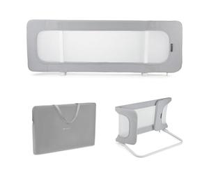 Kinderkraft GUARD & DREAM Sponda Universale per Letto, per Bambini da 18 Mesi a 5 Anni, Facile da Piegare, Altezza Regolabile, Grigio Chiaro