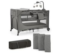 Kinderkraft Lettino da Campeggio con accessori JOY - Scegli il Colore - Colore: Grigio Scuro