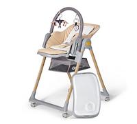 Kinderkraft LASTREE Seggiolino Pappa Reclinabile 0-36 Mesi, Funge da Sdraietta con Barra dei giochi, Schienale Poggiapiedi regolabile, Regolare l'altezza del Sedile, Beige