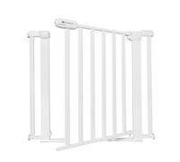 Kinderkraft LOCK&GO Cancelletto di sicurezza da 75-103 cm, Chiude automaticamente di 90 gradi, Doppio dispositivo di sicurezza, Previene di inciampare, Bianco