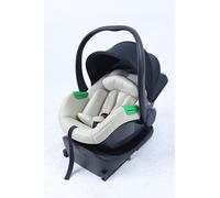 Kinderkraft MINK PRO 2 i-Size 40-87 cm, seggiolino per bambini con stazione base isofix MINK FX2, seggiolino auto di gruppo 0+, poggiatesta regolabile, inserto per i più piccoli, colore beige