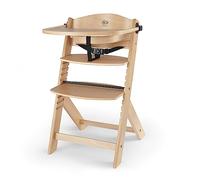 Kinderkraft Seggiolone Pappa in Legno ENOCK, Evolutivo, Multifunzionale, Sedia Ergonomica, Altezza Regolabile, Facile da Pulire, dai 6 Mesi ai 10 Anni, Naturale