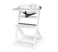 Kinderkraft Seggiolone Pappa in Legno ENOCK, Evolutivo, Multifunzionale, Sedia Ergonomica, Altezza Regolabile, Facile da Pulire, dai 6 Mesi ai 10 Anni, Bianco Pieno