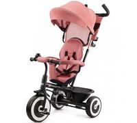 Kinderkraft ASTON Triciclo bambini dai 9 Mesi fino 25 kg, Passeggino con Maniglione regolabile, Bici, Sedile girevole Fronte Mamma e Strada, Cappottina pieghevole, Ruota libera, Rosa