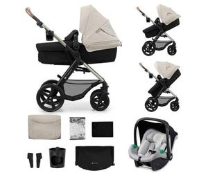 Kinderkraft - Trio Moov2 Con Seggiolino Auto Mink Pro I size 40-75 Cm, Moonlight Grey