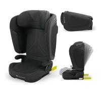 Kinderkraft UNITY 2 i-Size, Seggiolino auto pieghevole 100-150 cm, 3,5 a 12 anni, Poggiatesta regolabile, Con sistema AIR FLOW, Regolazione dello schienale in 5 posizioni, Nero