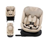 Kinderkraft XPEDITION3 I-SIZE 40-150 cm, Seggiolino auto 0-36 kg, 360 girevole, Isofix Base, Reclinabile Posizione sdraiata, Poggiatesta regolabile, Gruppo 0 1 2 3, SPS+, H-GUARD+, Beige