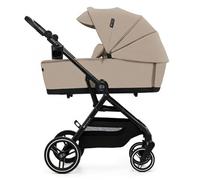 Kinderkraft YOXI - Passeggino 3 in 1, con seggiolino MINK PRO i-Size, passeggino dalla nascita fino a 22 kg, facile da piegare, ruote impenetrabili, impermeabile, cestino fino a 5 kg, colore: Beige
