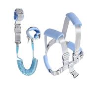 Kinderleine Mit Geschirr - PU + Polyester 3D-Netz | Anti-Verlust Sicherheitsgurt Für Kleinkider Ab 12 Monaten | Verstellbare Kabellänge 1,5/2/2,5 M | Blau & Rosa