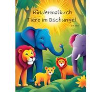 Kindermalbuch: Tiere im Dschungel