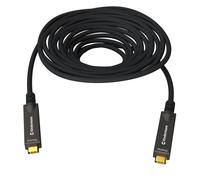 Kindermann USB-C Cavo AOC con tutte le funzioni, 10 m, maschio-maschio