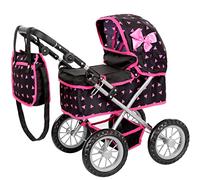 Kinderplay Carrozzina per Bambole, Passeggino per Bambole - Gondola, L'altezza del manico è di 33-63 cm, Passeggino Giocattolo, Costruzione Leggera e Stabile, KP0261R