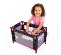 Kinderplay Lettino da Viaggio per Bambole - Pieghevole con Pannelli in Rete e Biancheria Double-Face - Per Baby Doll fino a 46 cm - Con Borsa per il Trasporto