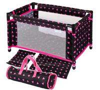 Kinderplay Letto di Bambola - Lettino da Viaggio, Culla per Bambole, Una Bambola Accessori Bambole Lunga Fino a 46 cm, Prodotto Originale, Include Borsa per Trasporto, KP0400R