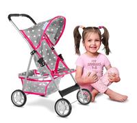 Kinderplay Passeggino per Bambole, Passeggino a Ombrello - Buggy, Carrozzina per Bambole, L'altezza del Manico è di 56 cm, Impugnatura Profilata, KP0280S