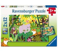 Kinderpuzzle 2x12 Teile - Freundliche Tierfreunde