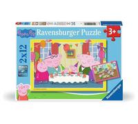 Ravensburger Peppa Pig 2x12 Pezzi Puzzle - Tempo A Celebrazione Gioco da Tavolo