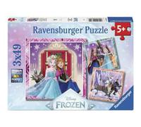 Ravensburger - Puzzle 3 x 49 Pezzi: Disney Frozen, Puzzle Bambini 5 Anni, 21 X 21 Cm, Regalo Bambina 5 Anni E Bambino
