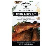 Kinder's Butcher's Brine and Rub Kit, include burroso pollame, macellaio Master salamoia mix e resistente salamoia borsa per un tacchino fino a 9,1 kg, kit da 325 ml