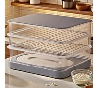 Kindevieft Lievitatore per Pasta Madre,Macchina per Lievitare Pasta Elettrica, Lievitatrice per Pizza per Pane Visibile con Pannello Touch,Temperatura 20-45 ℃ e Controllo Automatico Dell'umidità(40L