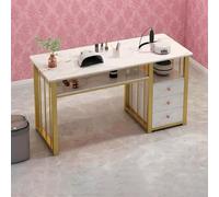 Kindevieft Tavolo per Manicure, postazione Manicure per Doppia onicotecnica, Tavolo per Manicure Professionale per Centri estetici e Spa. 100cm