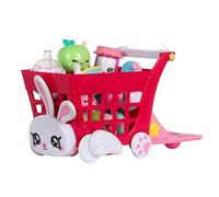 Kindi Kids Rabbit Petkin Carrello della spesa e 2 Shopkins, multicolore