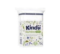 Kindii Bamboo - 90% cotone, 10% viscosa di bambù - grandi cuscinetti quadrati per pelli sensibili - sostituiscono le salviette umidificate - morbidi - bordi morbidi - non si sfilacciano - 60 pezzi