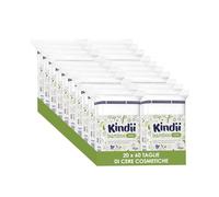 Kindii Bamboo - 90% cotone, 10% viscosa di bambù - grandi cuscinetti quadrati per pelli sensibili - sostituiscono le salviette umidificate - morbidi - non si sfilacciano - 20 x 60 pezzi