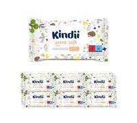 Kindii Salviette Umidificate Extra Soft Aloe - (12x60 Pz) Salviette - Protettive, Idratanti, Rigeneranti, Allantoina, Emollienti, Estratto Aloe - Ph Neutro - 720 Pz