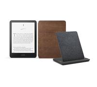 Kindle Paperwhite Signature Edition (versione 2024) da 32 GB senza pubblicità, una custodia in pelle Amazon Premium e un dock di ricarica wireless Made for Amazon