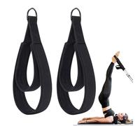 KINDLUME 2 Pezzi Cinghie per Pilates, Accessori Palestra Con Doppio Anello, Spessore Migliorato Con Anello a d, per Fasce Palestra, Allenamento a Casa, Banda Elastica Fitness