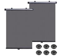 KINDLUME 2 Pezzi Parasole per Finestrino Auto Avvolgibile, Parasole Macchina, Tendina Oscurante con Ventose per Macchina, Protezione UV e Sole per Bambini, Universale (40 x 45 cm)