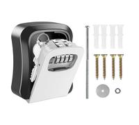 KINDLUME Cassetta Chiavi con Codice, Cassetta di Sicurezza per Chiavi, Cassaforte da Esterno Impermeabile con Serratura a Combinazione 4 Cifre per Montaggio a Parete, per Casa, Garage e Airbnb