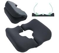 KINDLUME Cuscino per Emorroidi, Cuscino per Coccige, Cuscino in Memory Foam, Cuscino Antidecubito con Apertura a T, Pieghevole e Morbido, per Sedia Ufficio, Sedile Auto e Supporto Giornaliero