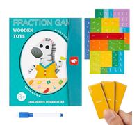 KINDLUME Montessori Magnetic Book Frazioni, Libro Interattivo con Lavagnetta Cancellabile, Giochi Didattici Matematici per Imparare Frazioni Magnetiche, Giocattolo Educativo per Bambini 5-9 Anni