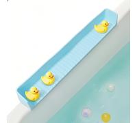 KINDLUME Paraspruzzi per Vasca Da Bagno per Bambini, In Silicone, Paraspruzzi Più Lungo, Supporto per Giocattoli per Vasca Da Bagno Impedisce Fuoriuscite d'Acqua In Bagno