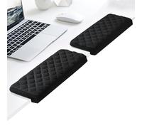 KINDLUME Set di 2 Supporto Braccia a Forma di L con Memory Foam, Poggiapolsi Tastiera, Tappetino Mouse Ergonomico a Base Antiscivolo, Comodo e Stabile per Ufficio, Casa e Gaming