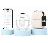 Kindly Cuddle Comfort+ Tiralatte a mani libere con controllo app, 4 modalità personalizzate e 15 livelli, tiralatte singolo indossabile con flangia da 24 mm, borsa per il trasporto a mano, cuscinetti
