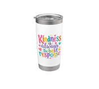 Kindness Is Always The Best Response Cute colorful Kindness Bicchiere termico in acciaio inox doppia parete