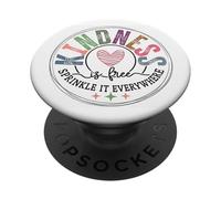 Kindness Is Free Sprinkle It Everywhere Floral Heart PopSockets PopGrip Adesivo