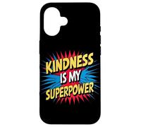 Kindness is My Superpower Anti Bullying Be Kind Comic Kids Custodia per iPhone 16