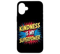 Kindness is My Superpower Anti Bullying Be Kind Comic Kids Custodia per iPhone 16 Plus
