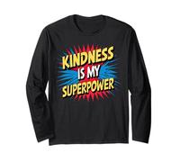 Kindness is My Superpower Anti Bullying Be Kind Comic Kids Maglia a Manica